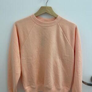 Gap women fleece sweatshirt, peach, XXS